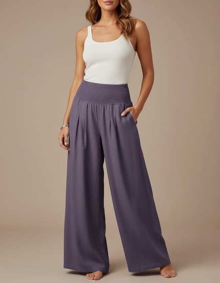 Pantalon Fluide Violet - Lin