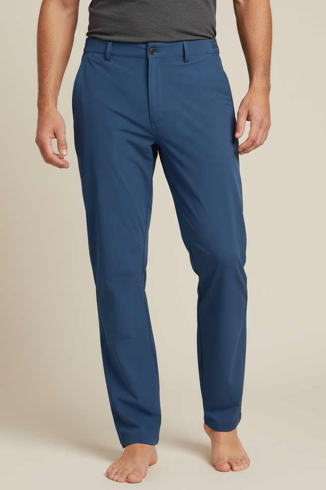 Pantalon Fluide Bleu Marine Léger Homme Décontracté - Polyester