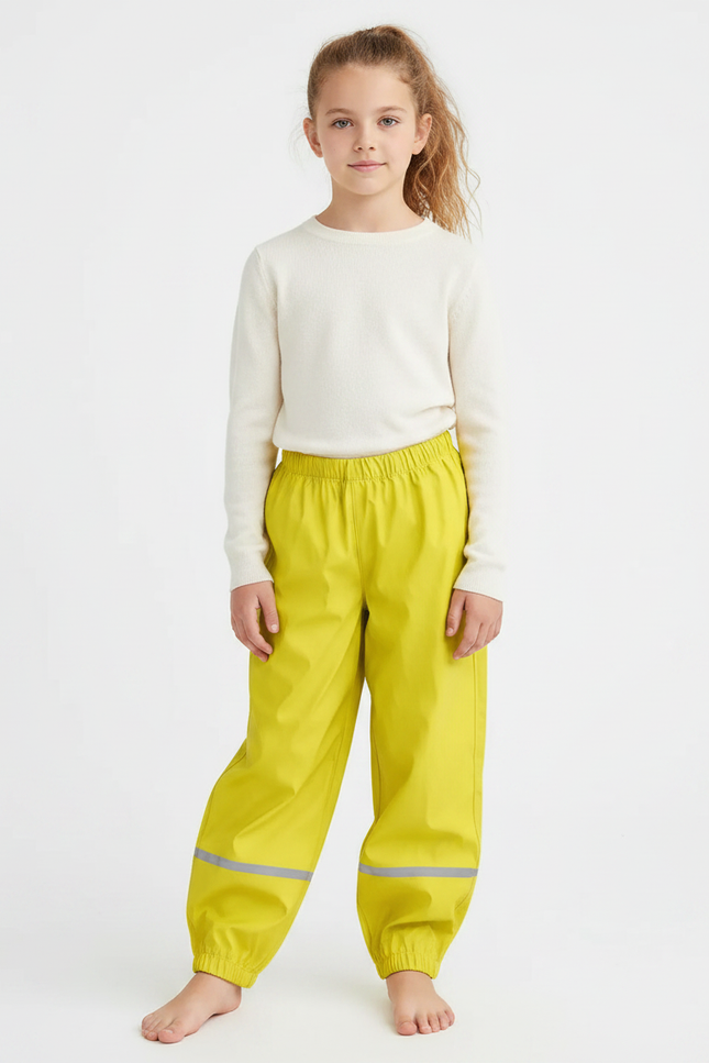 Pantalon Fluide Jaune Imperméable Réfléchissant Enfant - Polyester