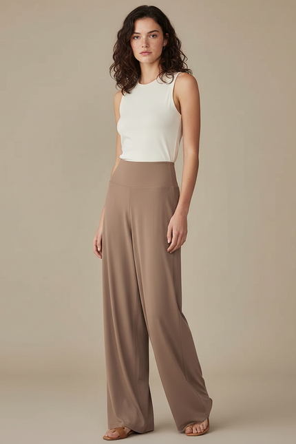 Pantalon Fluide Danse Femme - Marron Viscose