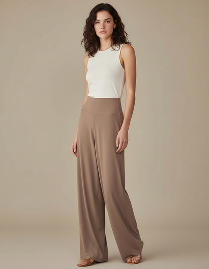 Pantalon Fluide Danse Femme - Marron Viscose