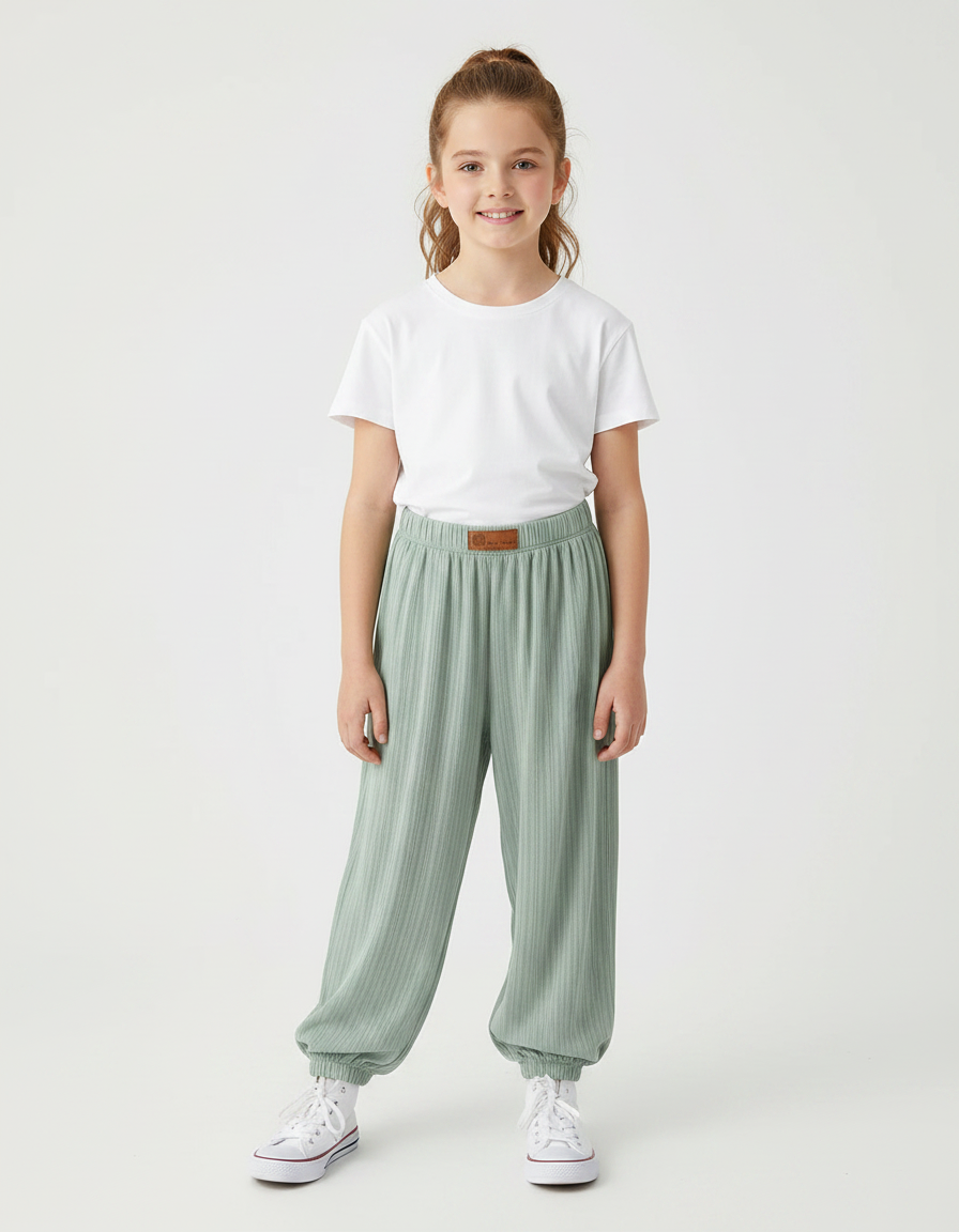 Pantalon Fluide Vert D'eau - Maille