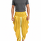 Pantalon Fluide Jaune Satin Ample Drapé Homme