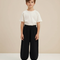 Pantalon Fluide Noir Ample Gaze Coton Unisexe
