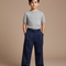 Pantalon Fluide Bleu Marine Ample Plissé Élégant Garçon - Gabardine