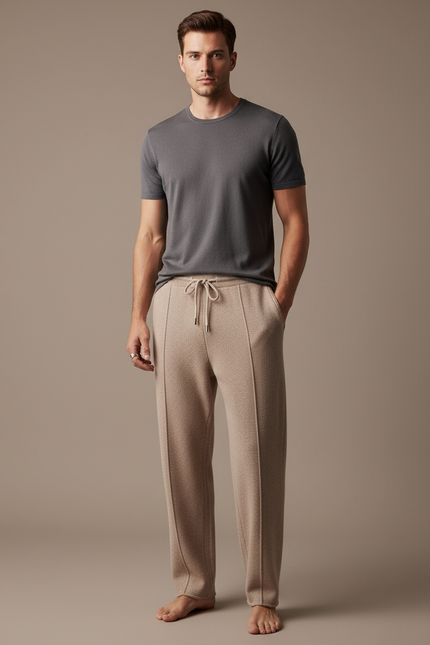 Pantalon Fluide Laine - Beige