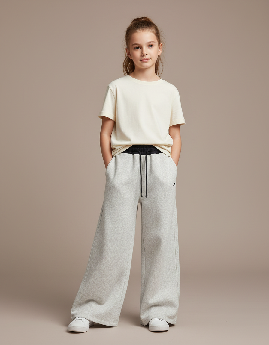 Pantalon Jersey Fluide - Gris Molleton