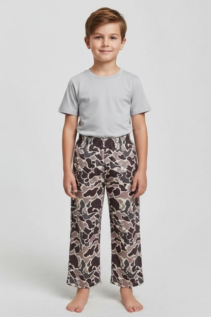 Pantalon Fluide Camouflage Ample Coton Décontracté Enfant - Multicolore