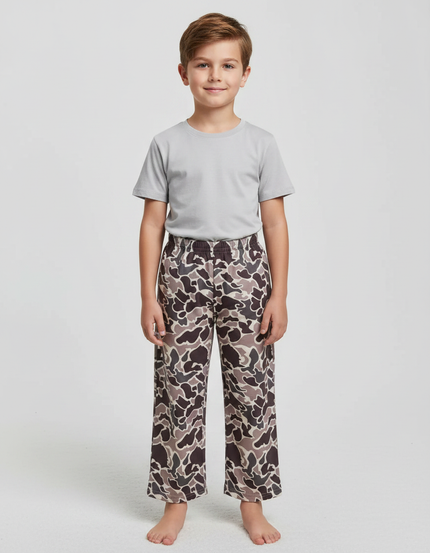 Pantalon Fluide Camouflage Ample Coton Décontracté Enfant - Multicolore
