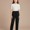 Pantalon Fluide Fille Noir Droit - Polyester