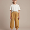 Pantalon Fluide Ocre Coton Ample Resserré Enfant - Camel Molleton
