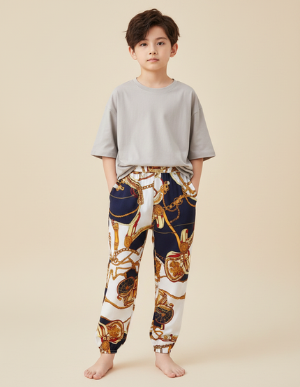 Pantalon Fluide Imprimé Foulard - Viscose