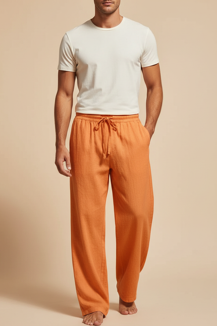 Pantalon De Yoga Fluide - Orange Lin