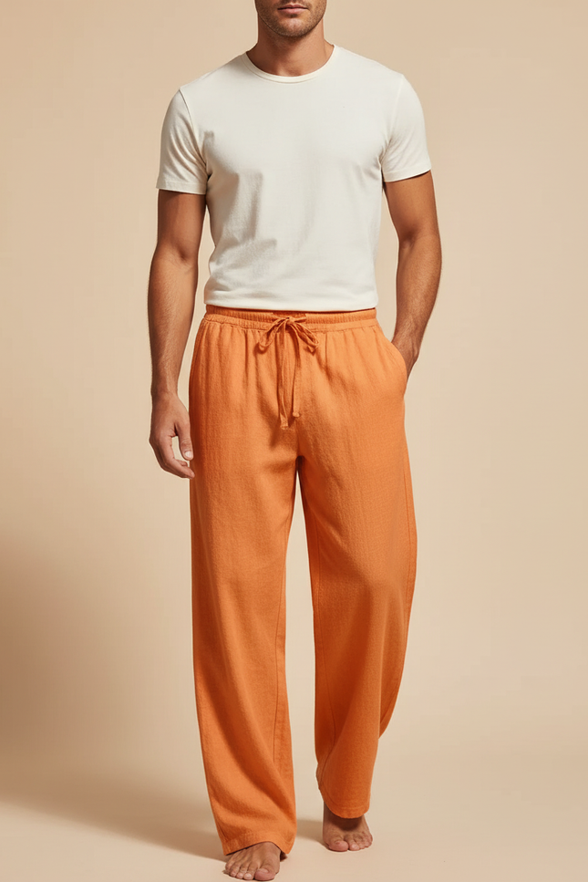 Pantalon De Yoga Fluide - Orange Lin