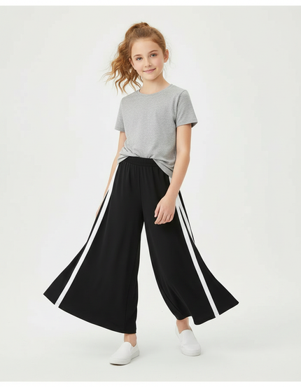 Pantalon Fluide Petite Taille - Noir Polyester