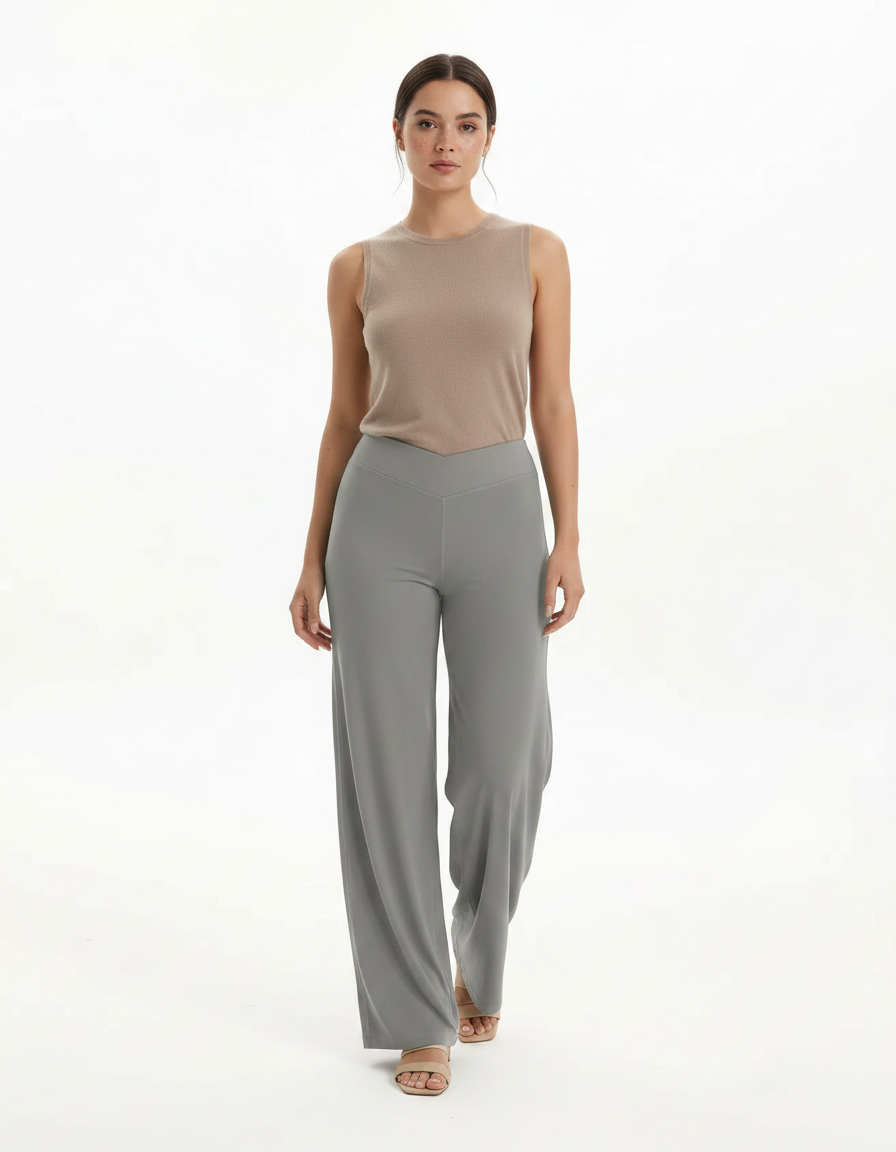 Pantalon Sport Fluide Femme - Gris Maille