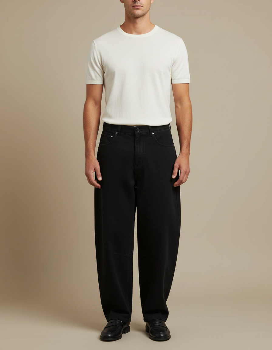 Pantalon Fluide Noir Homme - Jean