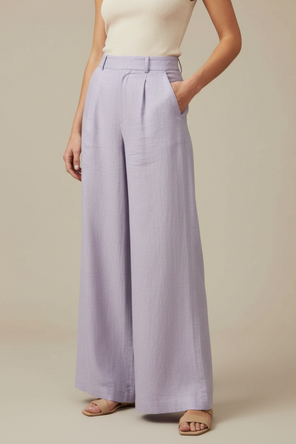 Pantalon Fluide Coloré - Violet Lin