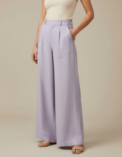 Pantalon Fluide Coloré - Violet Lin