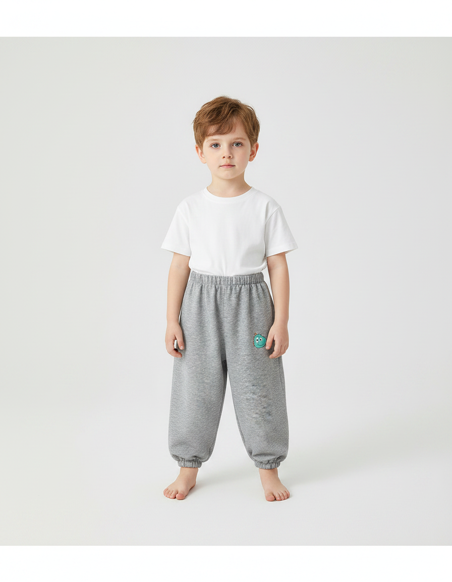 Pantalon Fluide Bebe - Gris Molleton