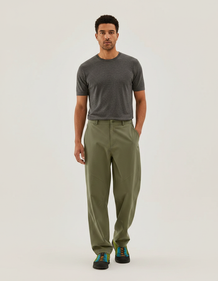Pantalon Fluide Kaki Ample Décontracté Léger Homme - Polyester