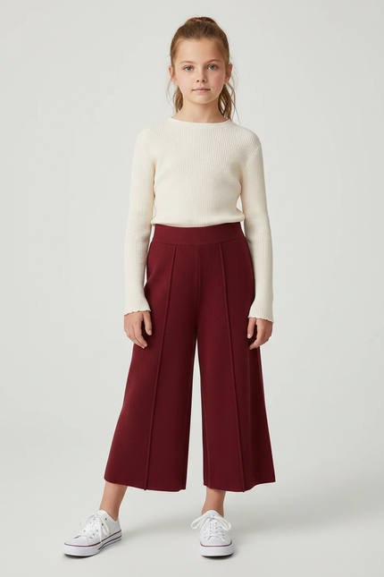Pantalon Fluide Bordeaux - Maille