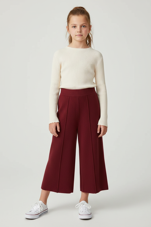 Pantalon Fluide Bordeaux - Maille