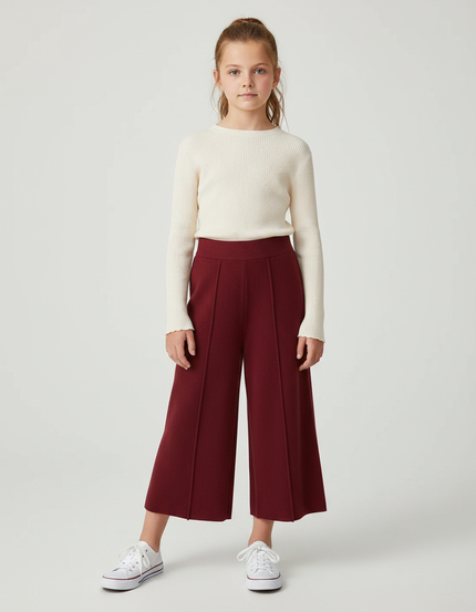 Pantalon Fluide Bordeaux - Maille