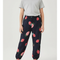 Pantalon Fluide Bleu Marine Fraises Enfant Coton