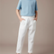 Pantalon Fluide Blanc Coton Élastique Décontracté Garçon
