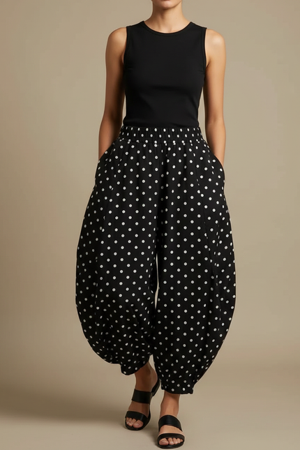 Pantalon Imprimé Femme Fluide - Viscose