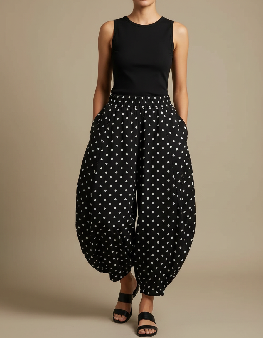 Pantalon Imprimé Femme Fluide - Viscose