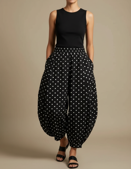 Pantalon Imprimé Femme Fluide - Viscose