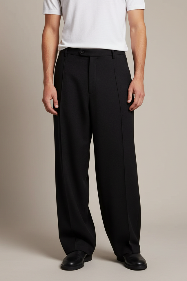 Pantalon Noir Fluide - Polyester