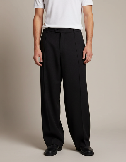 Pantalon Noir Fluide - Polyester