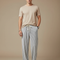 Pantalon Fluide Rayé Droit Décontracté Homme Cordon - Imprimé Maille