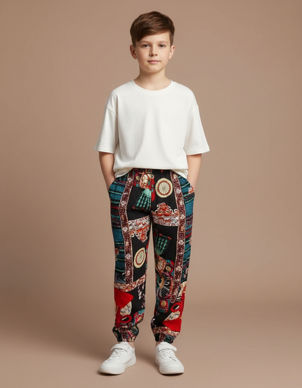 Pantalon Fluide Exotique - Multicolore Viscose