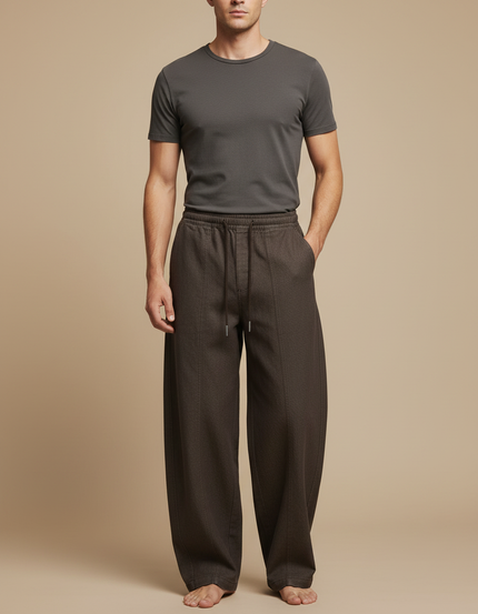 Pantalon Marron Fluide - Molleton