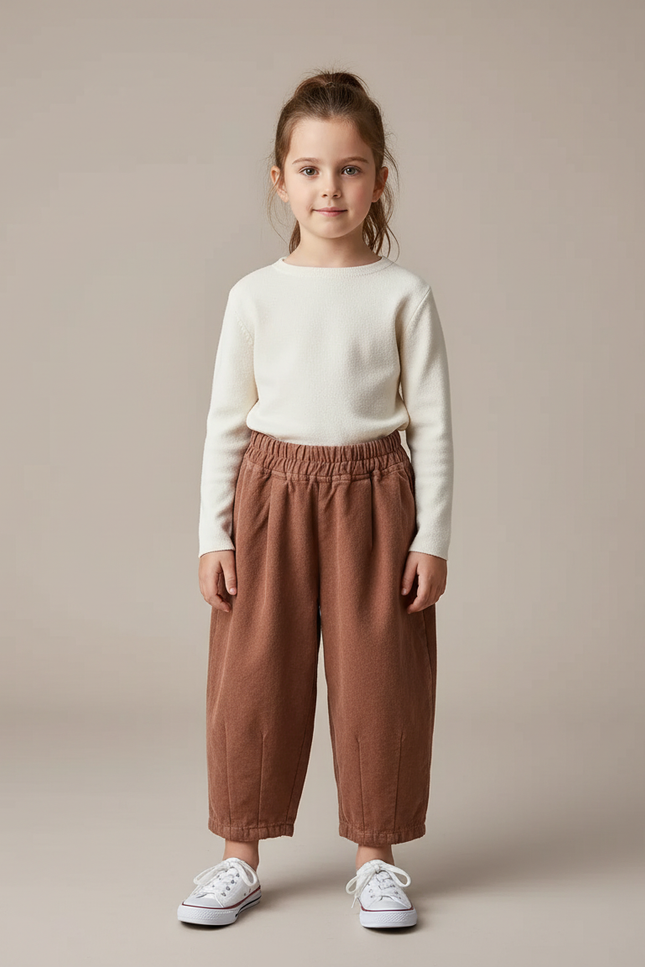 Pantalon Fluide Brique - Marron Molleton