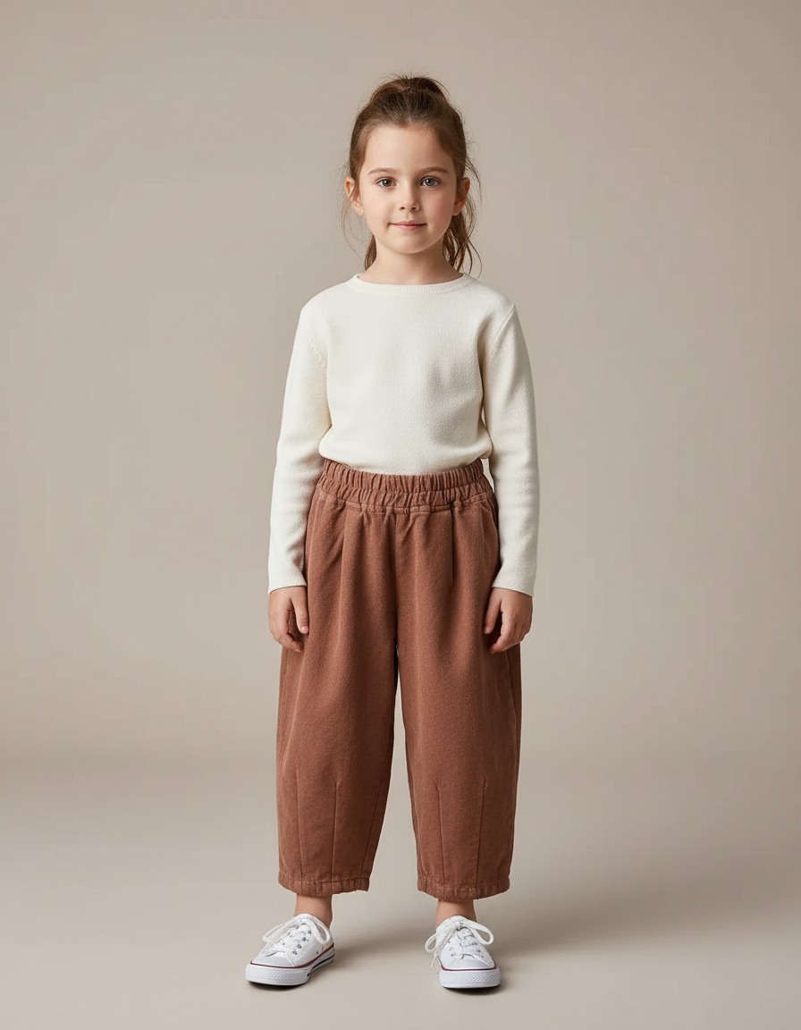 Pantalon Fluide Brique - Marron Molleton