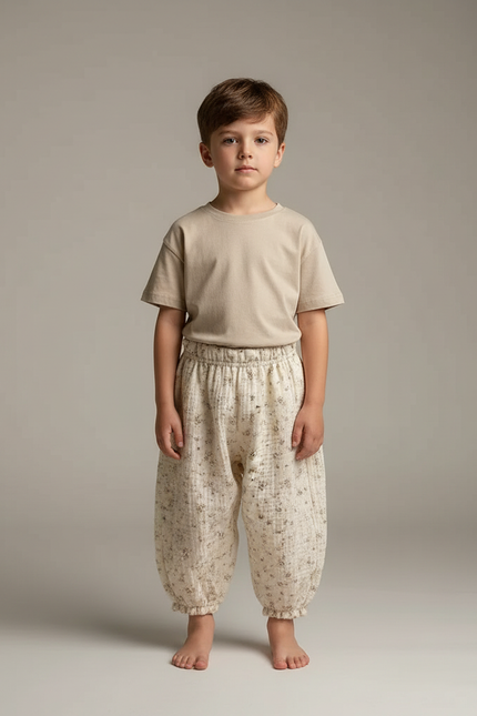 Pantalon Fluide Liberty - Beige Coton