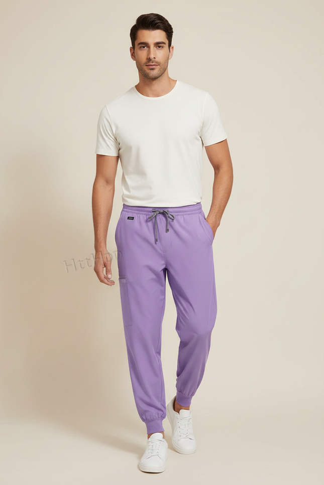 Pantalon Fluide Violet Jogger Respirant Homme - Polyester