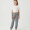 Pantalon Fluide Gris Décontracté Élastique Fille - Molleton