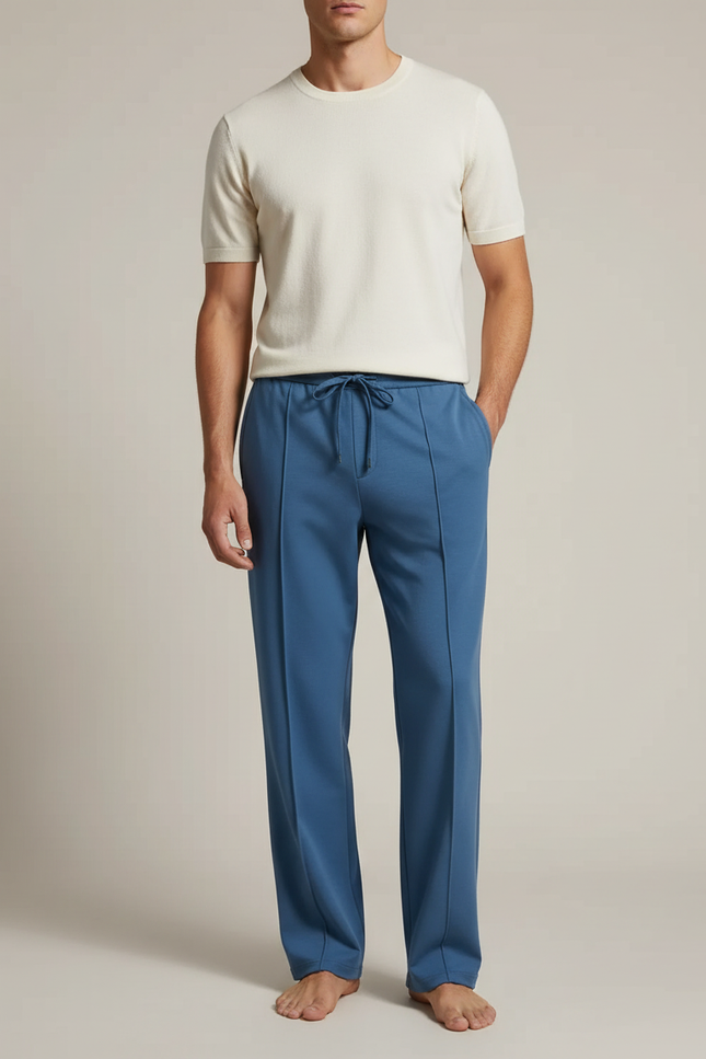 Pantalon Fluide Bleu Electrique - Maille