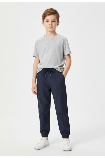 Pantalon Fluide Marine Coton Ample Confortable Enfant
