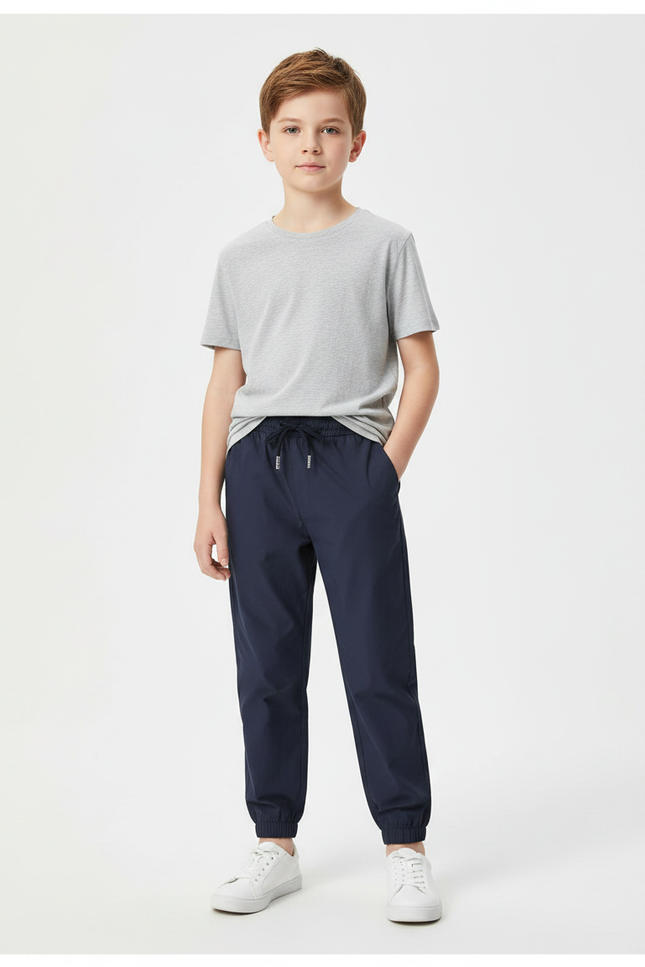 Pantalon Fluide Marine Coton Ample Confortable Enfant