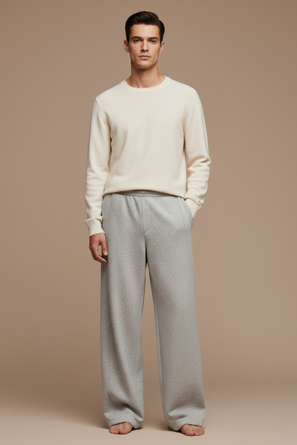 Pantalon Fluide Ample - Gris Molleton