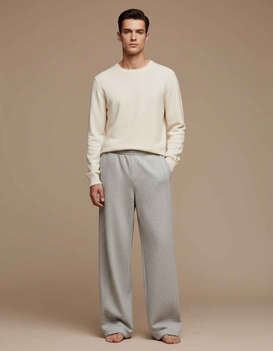 Pantalon Fluide Ample - Gris Molleton