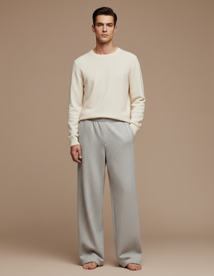 Pantalon Fluide Ample - Gris Molleton