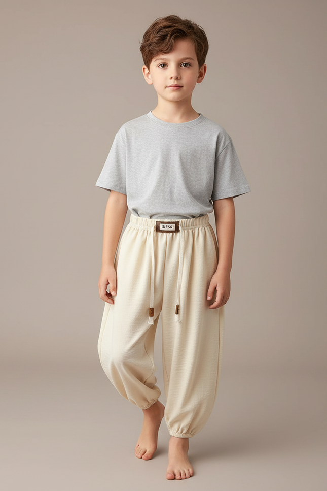Ensembles Pantalons Fluides - Beige Lin